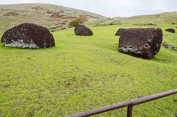 155 - Chile - isla de Rapa Nui o Pascua - sendero Puna Pau
